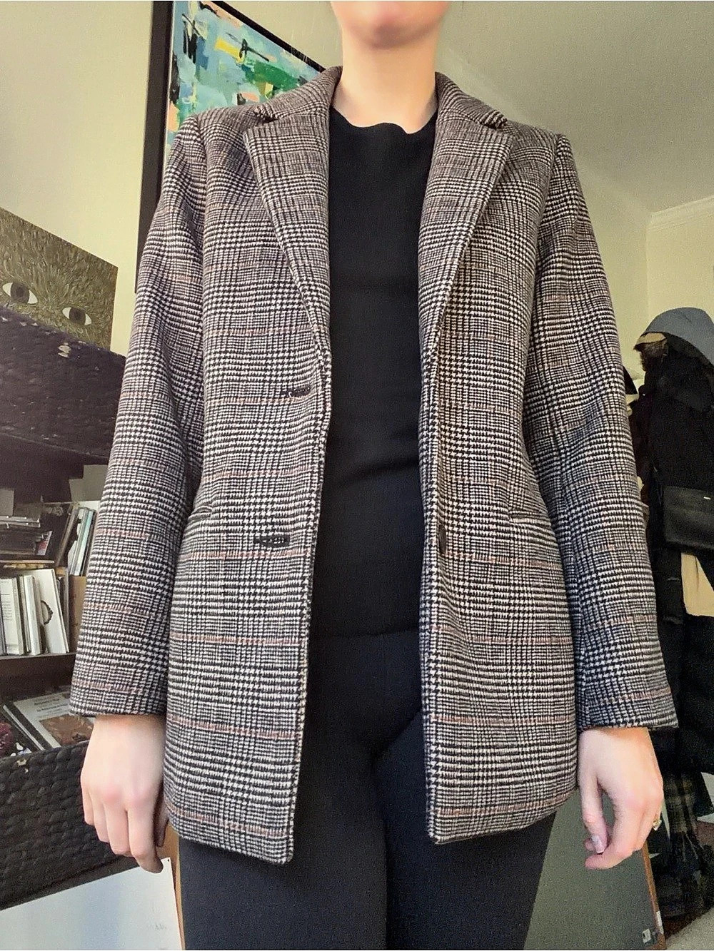 Abercrombie and Fitch Women's Heavyweight Wool Blend Blazer Coat - Size Small